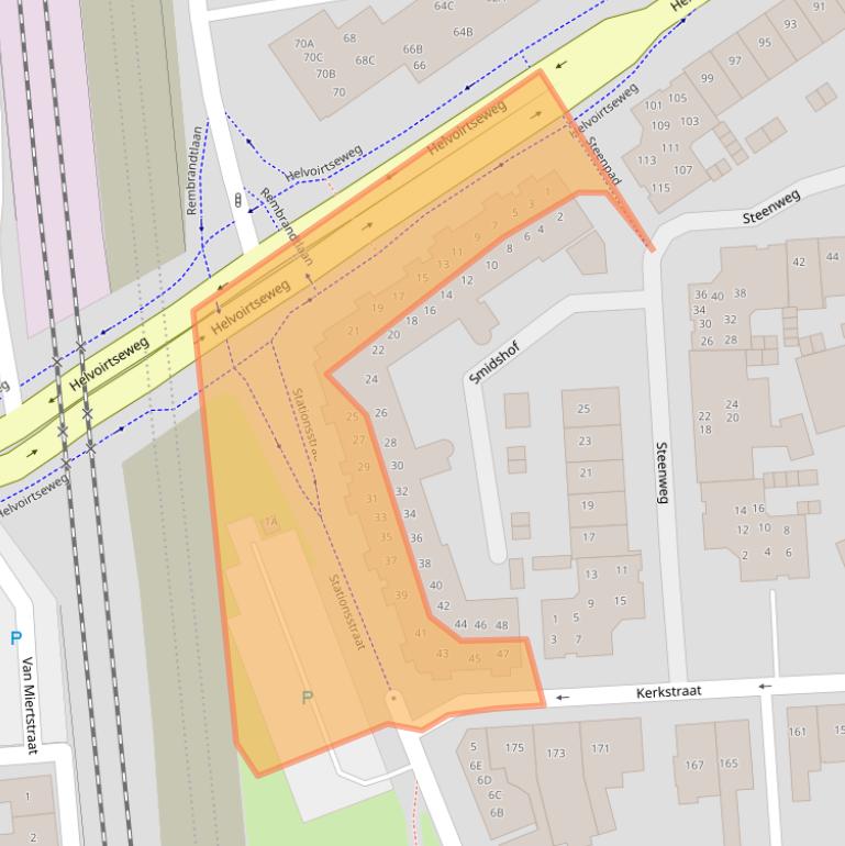 Kaart van postcodegebied 5261DA.