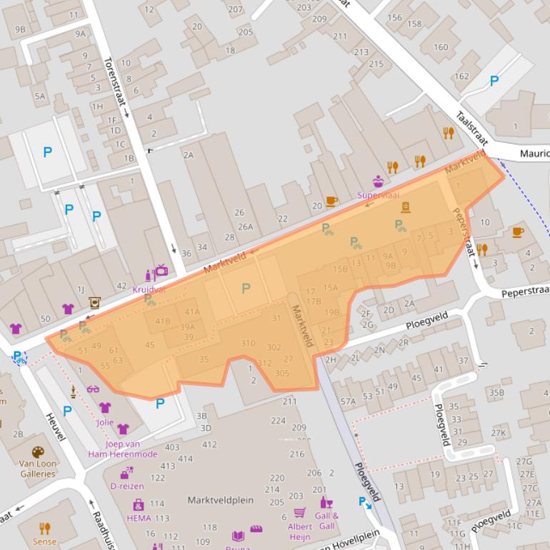 Kaart van postcodegebied 5261EA.