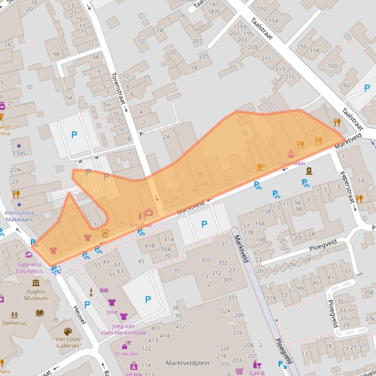 Kaart van postcodegebied 5261EB.