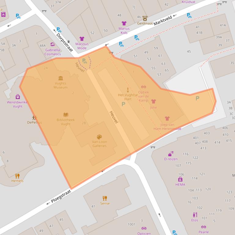 Kaart van postcodegebied 5261EE.