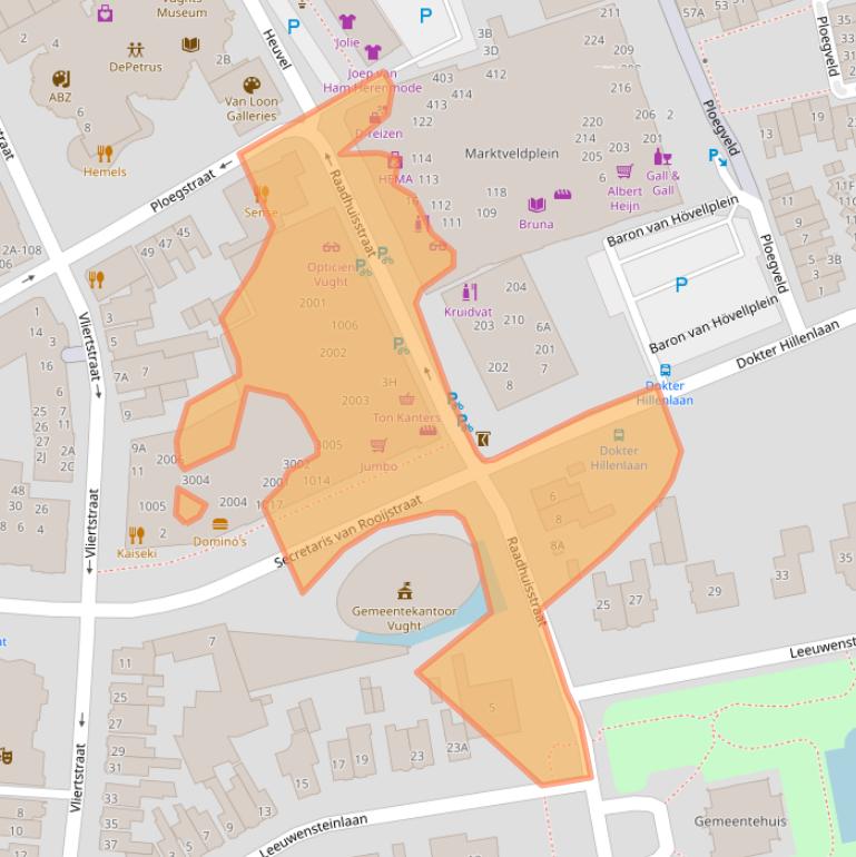 Kaart van postcodegebied 5261EH.