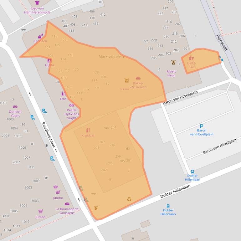 Kaart van postcodegebied 5261GH.