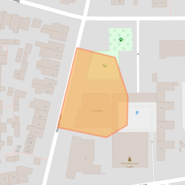 Kaart van postcodegebied 5261LA.
