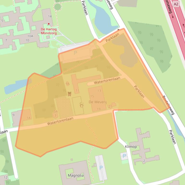 Kaart van postcodegebied 5261LW.