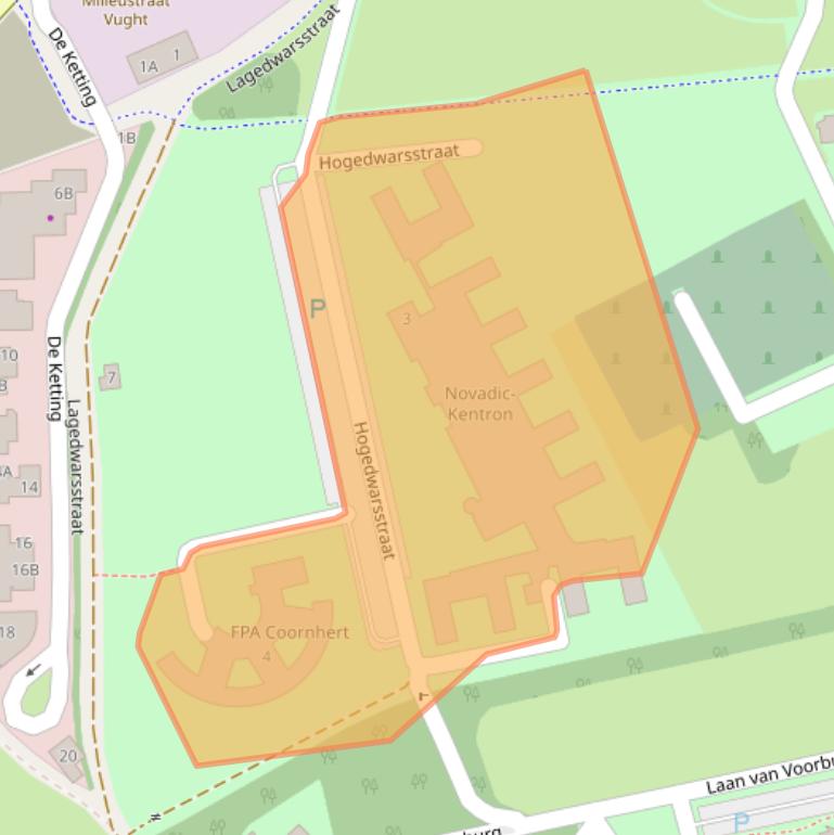 Kaart van postcodegebied 5261LX.