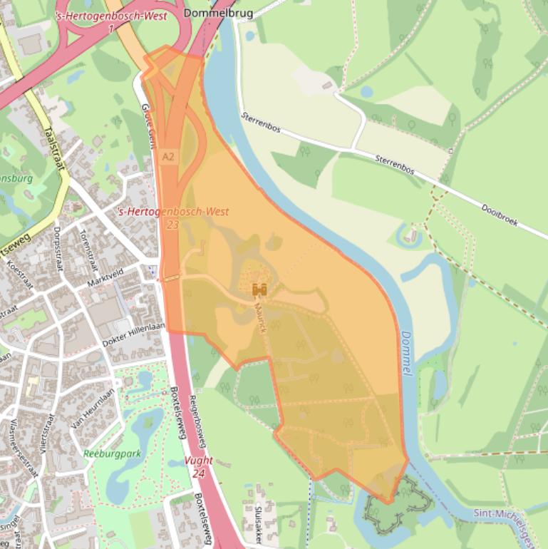 Kaart van postcodegebied 5261NA.