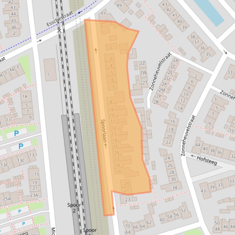Kaart van postcodegebied 5261SB.