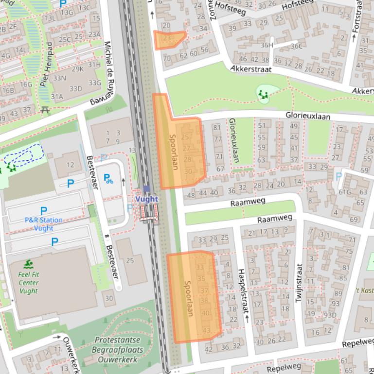 Kaart van postcodegebied 5261SC.