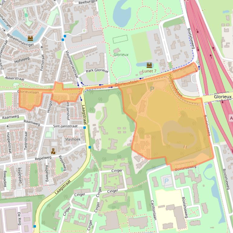 Kaart van postcodegebied 5261SG.