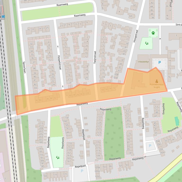 Kaart van postcodegebied 5261SM.