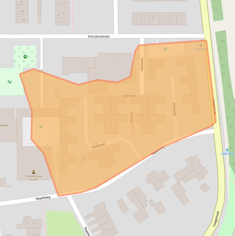 Kaart van postcodegebied 5261SN.