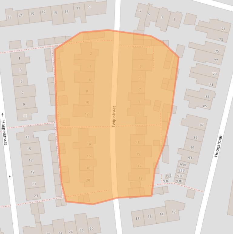 Kaart van postcodegebied 5261SR.