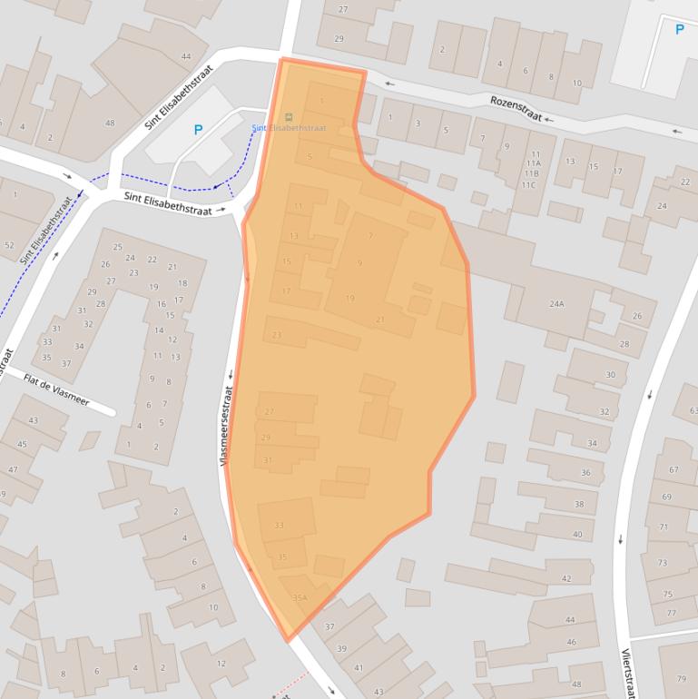 Kaart van postcodegebied 5261TA.