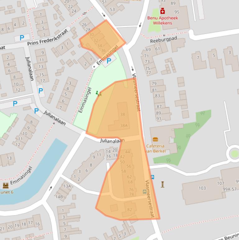 Kaart van postcodegebied 5261TD.