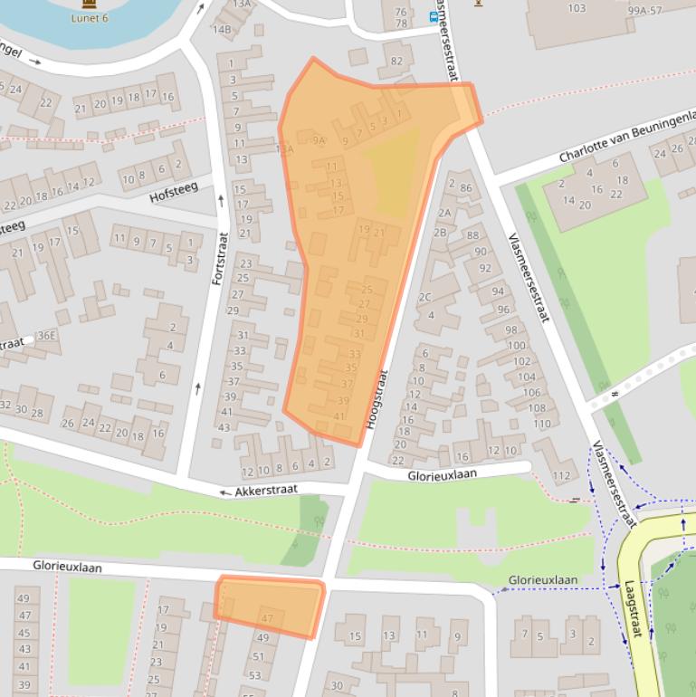 Kaart van postcodegebied 5261TE.