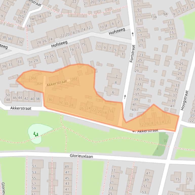 Kaart van postcodegebied 5261TW.