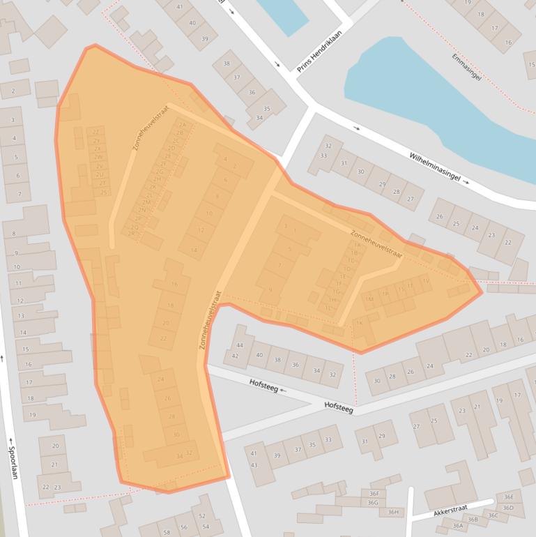 Kaart van postcodegebied 5261TZ.