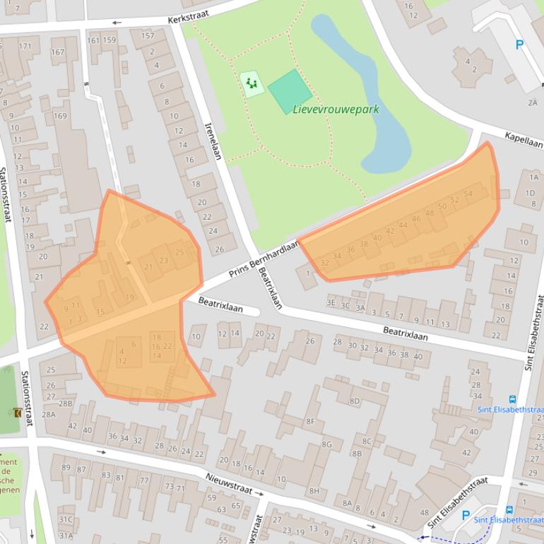 Kaart van postcodegebied 5261VC.