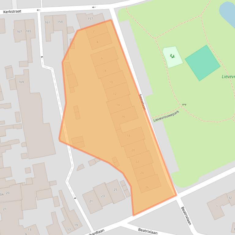 Kaart van postcodegebied 5261VD.