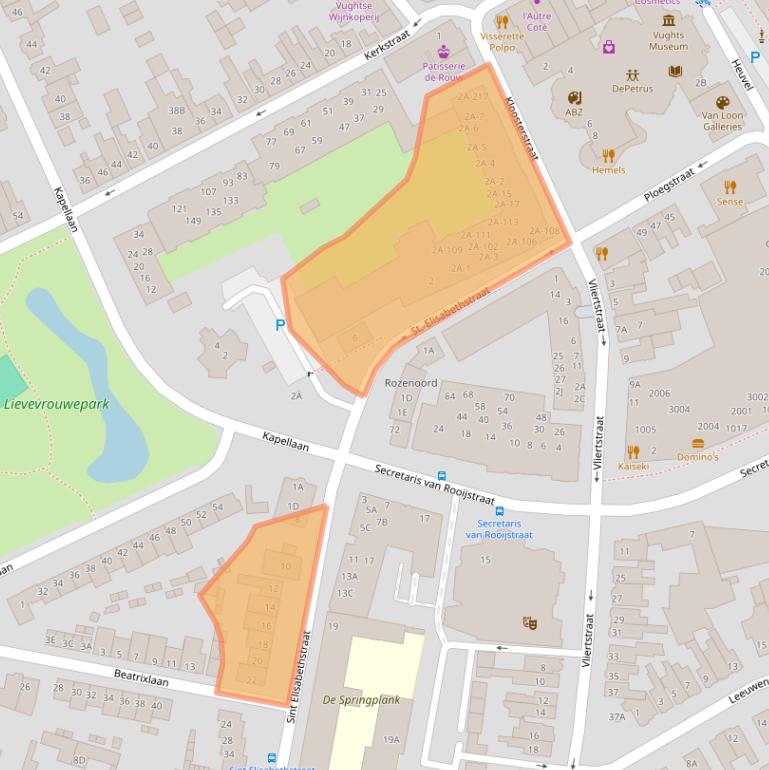 Kaart van postcodegebied 5261VM.