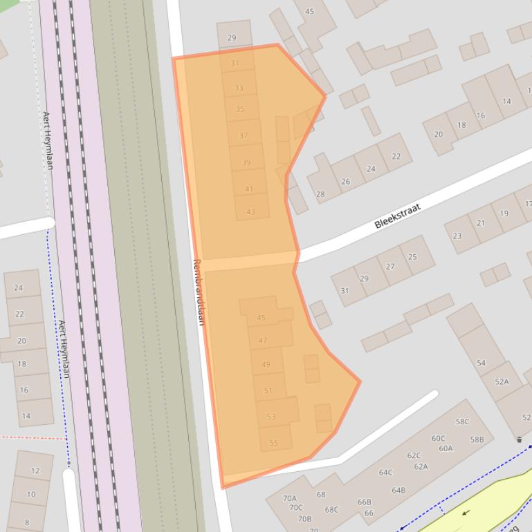 Kaart van postcodegebied 5261XG.