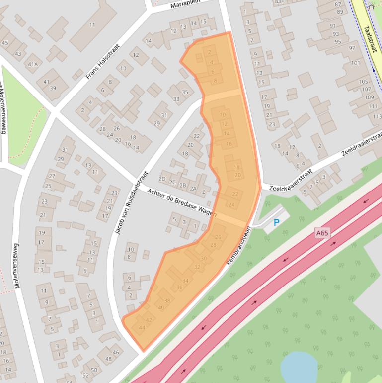 Kaart van postcodegebied 5261XH.