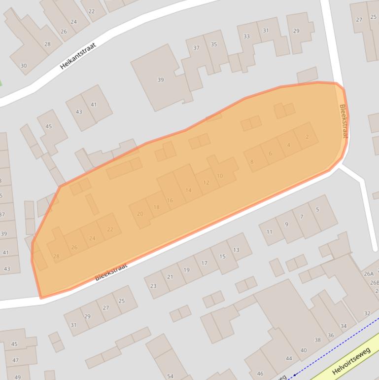 Kaart van postcodegebied 5261XR.