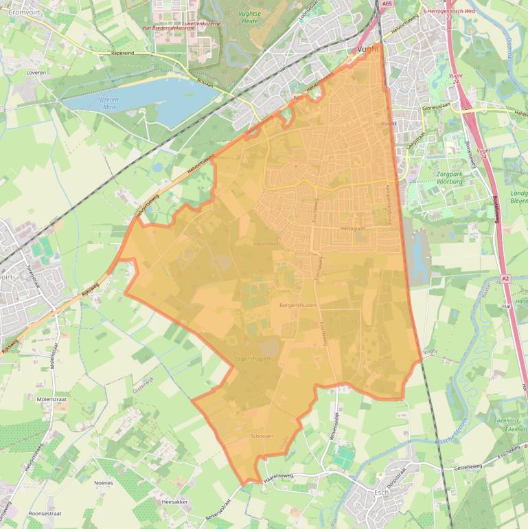 Kaart van postcodegebied 5262.