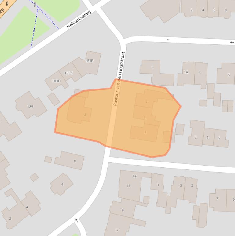 Kaart van postcodegebied 5262AE.