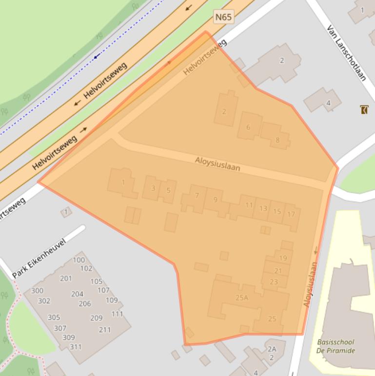 Kaart van postcodegebied 5262AH.