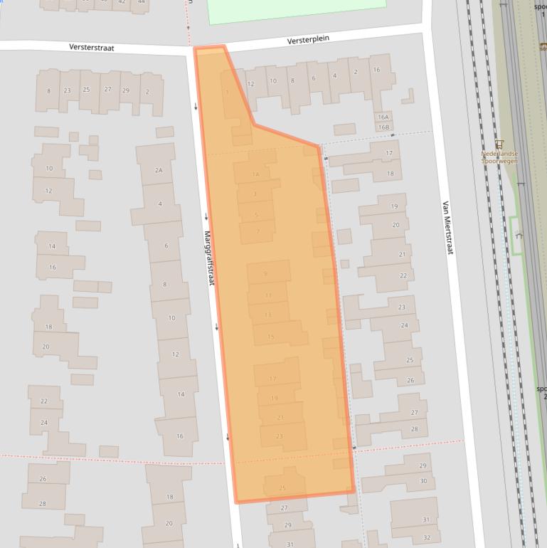 Kaart van postcodegebied 5262AS.