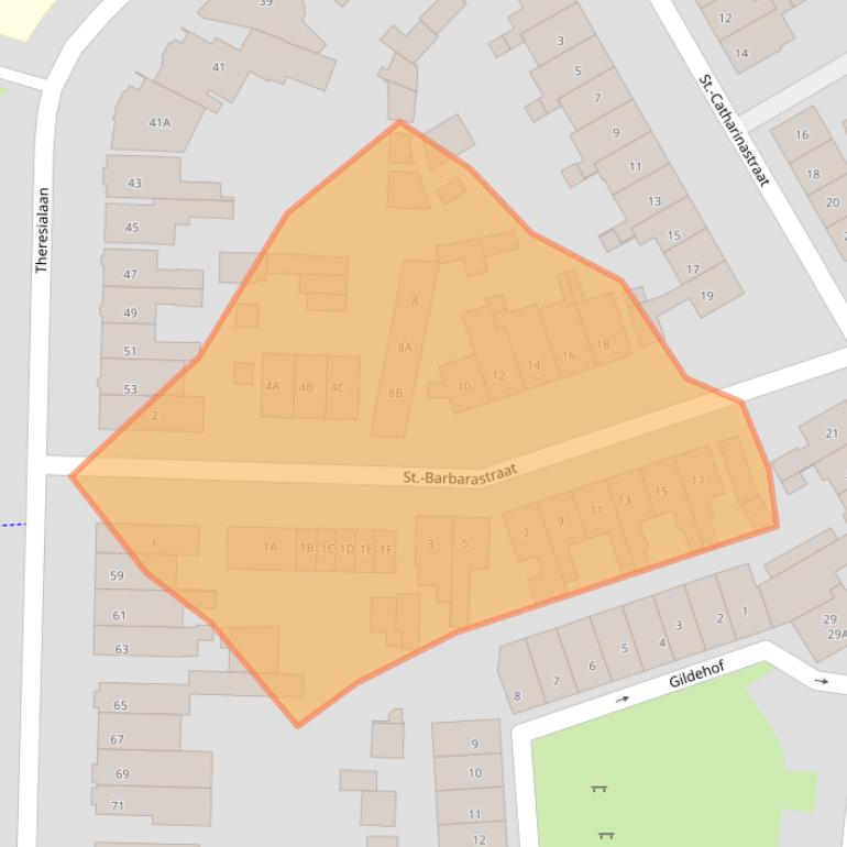 Kaart van postcodegebied 5262BT.