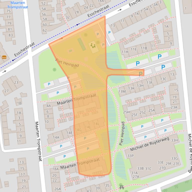 Kaart van postcodegebied 5262CH.