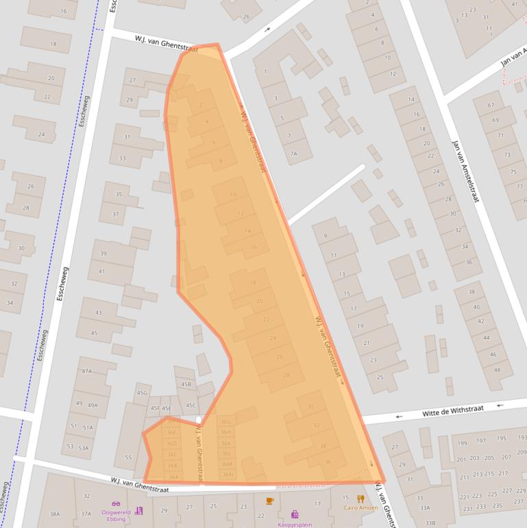 Kaart van postcodegebied 5262CV.