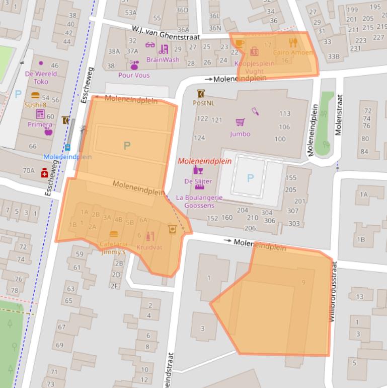 Kaart van postcodegebied 5262CW.
