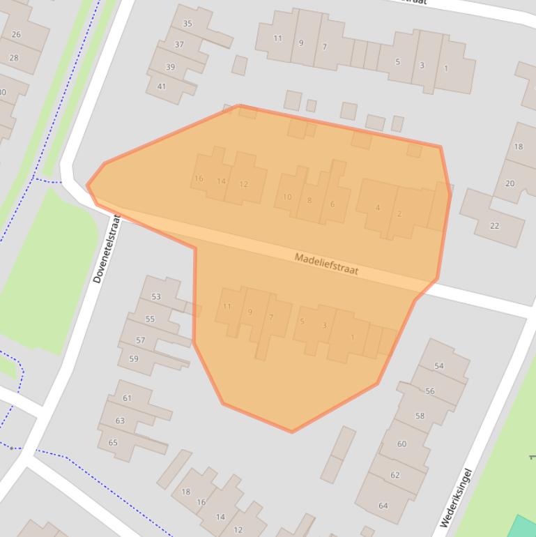 Kaart van postcodegebied 5262DB.