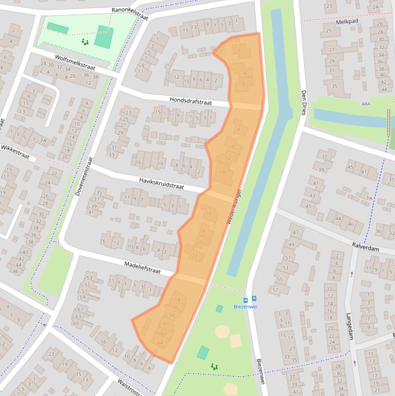 Kaart van postcodegebied 5262DE.