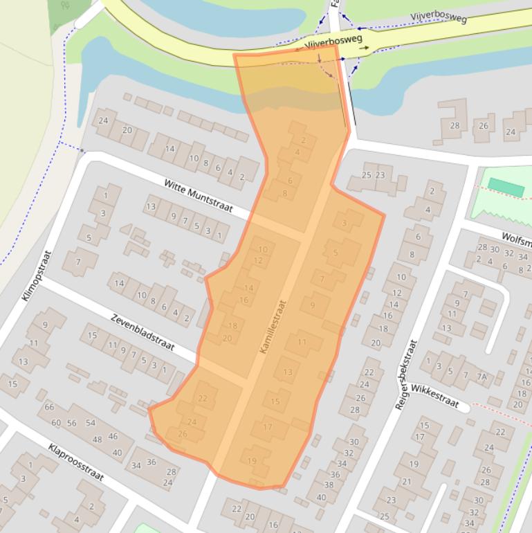 Kaart van postcodegebied 5262DK.