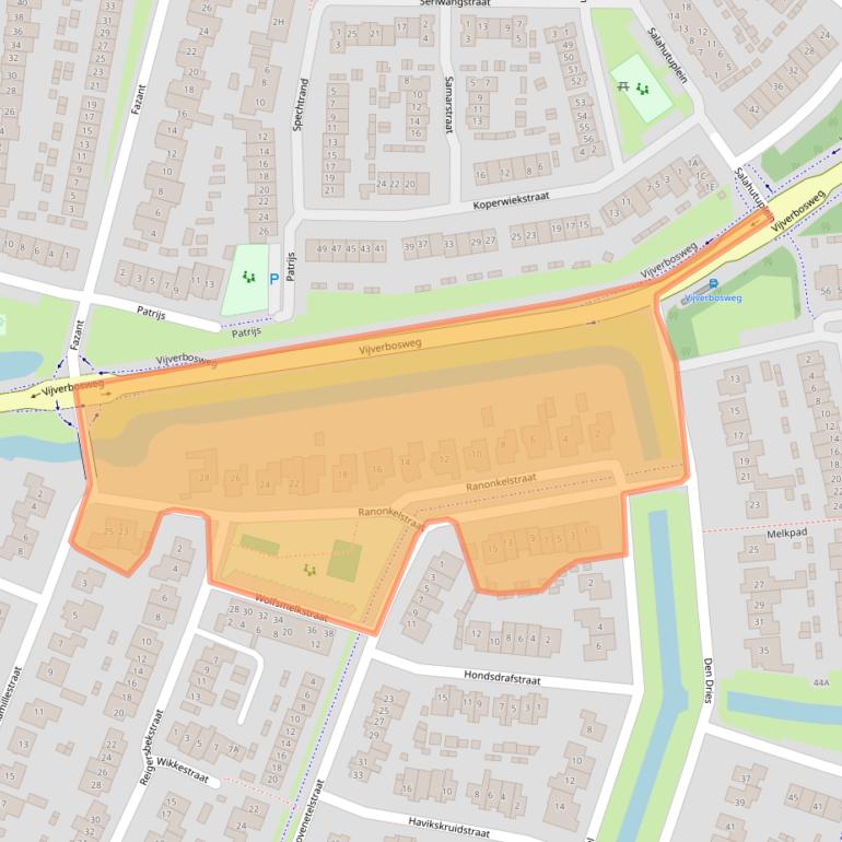 Kaart van postcodegebied 5262DL.