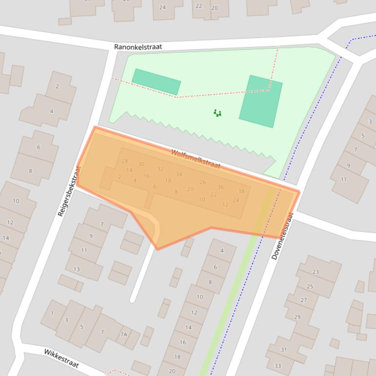 Kaart van postcodegebied 5262DN.