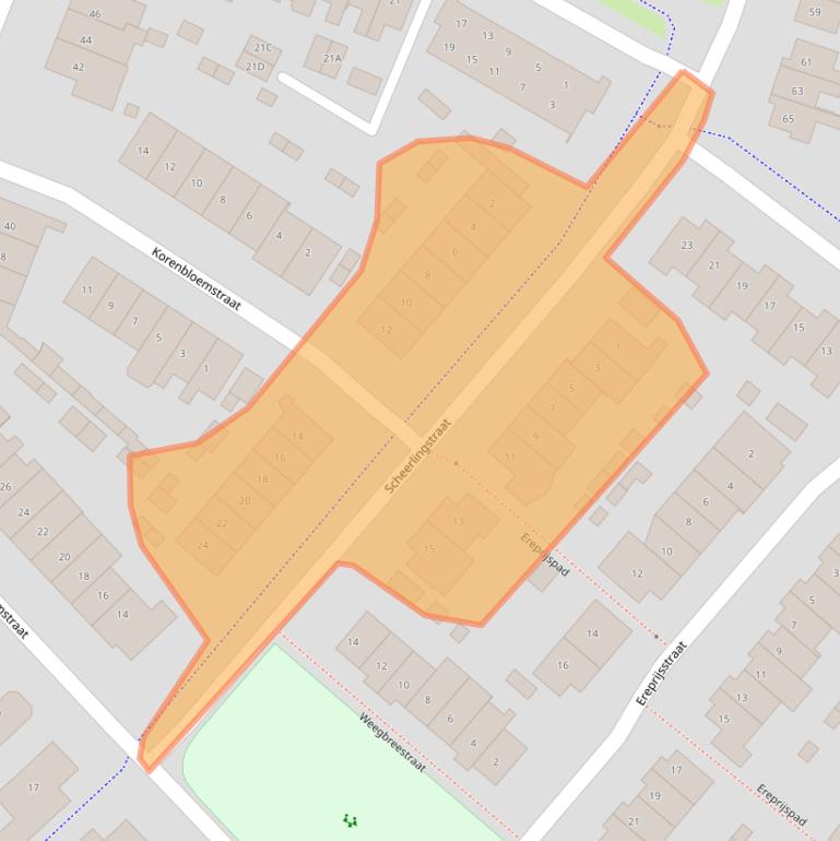 Kaart van postcodegebied 5262DR.