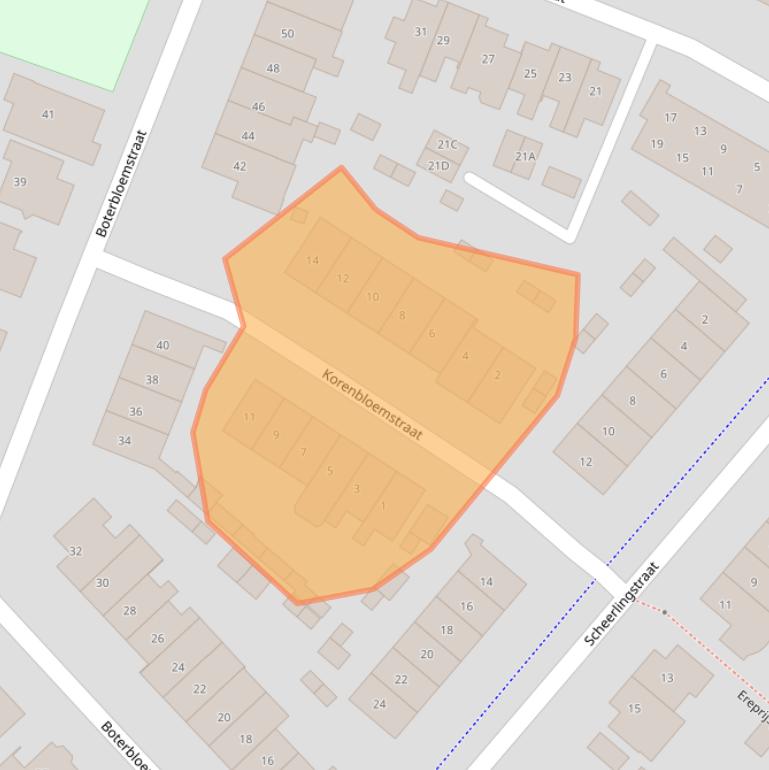 Kaart van postcodegebied 5262DV.