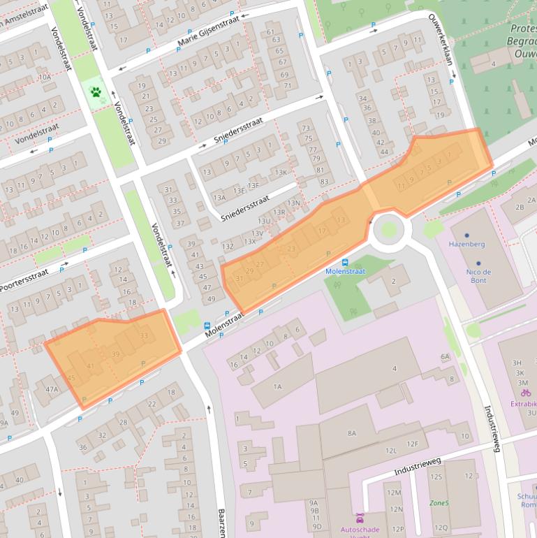 Kaart van postcodegebied 5262EA.