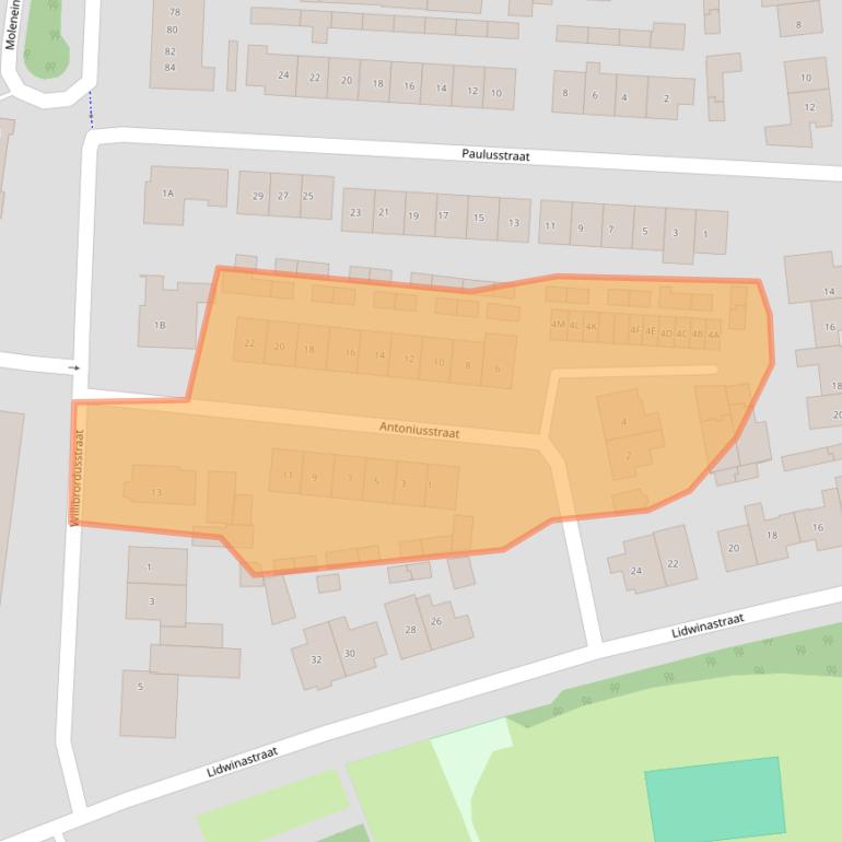 Kaart van postcodegebied 5262EJ.