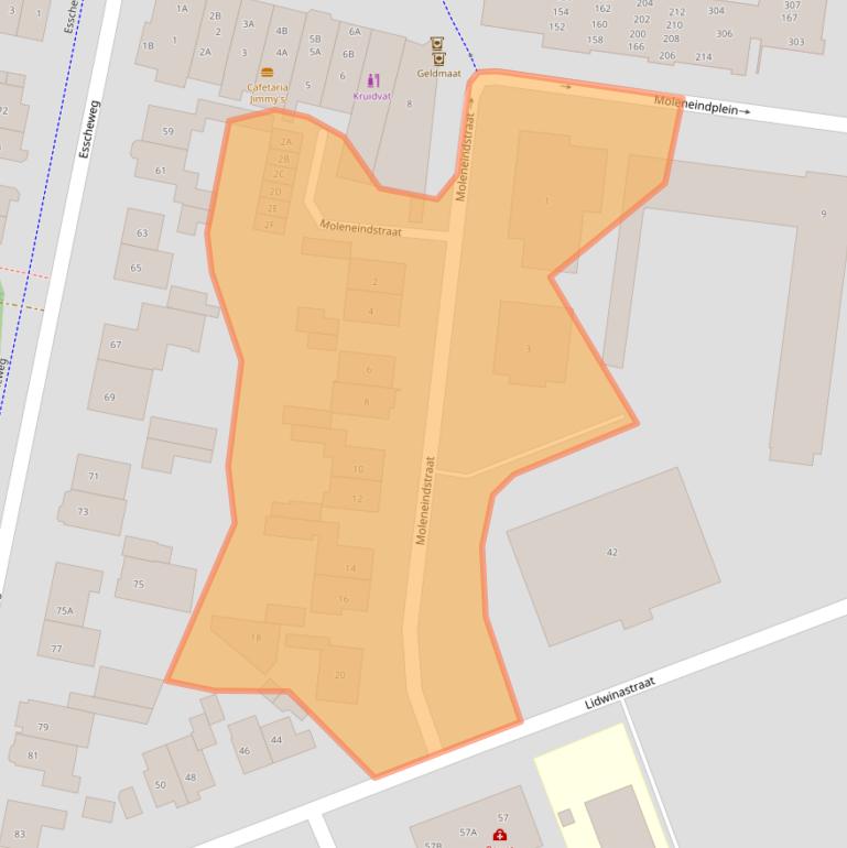 Kaart van postcodegebied 5262EL.