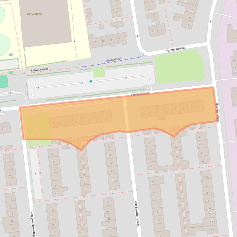 Kaart van postcodegebied 5262EM.