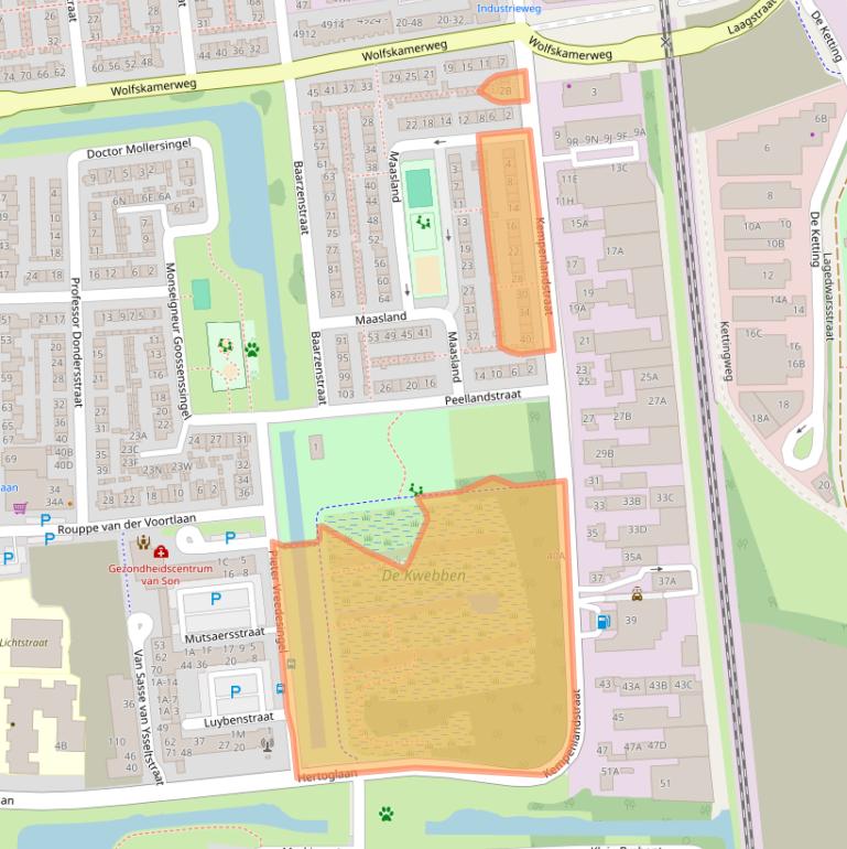 Kaart van postcodegebied 5262GL.