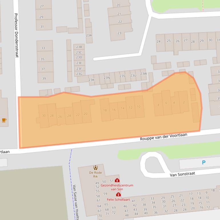 Kaart van postcodegebied 5262HD.