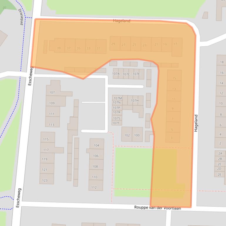 Kaart van postcodegebied 5262HJ.