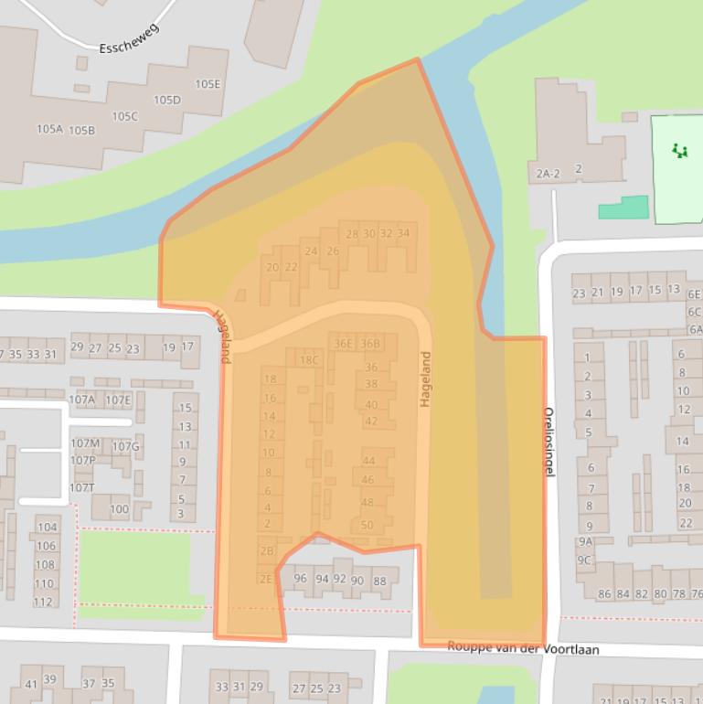 Kaart van postcodegebied 5262HK.